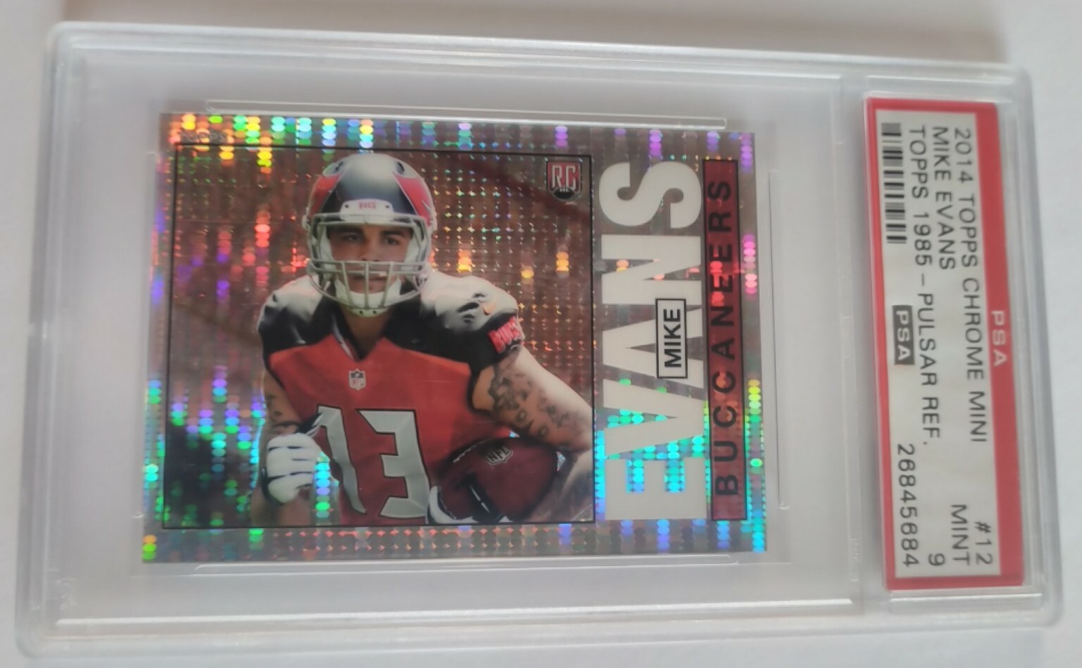 Mike Evans Topps Chrome Mini Topps 1985 #12 Pulsar Refractor