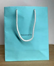 Tiffany & Co. Large Teal Paper Shopping Gift Bag - Authentic - Empty - 9.75x8x4