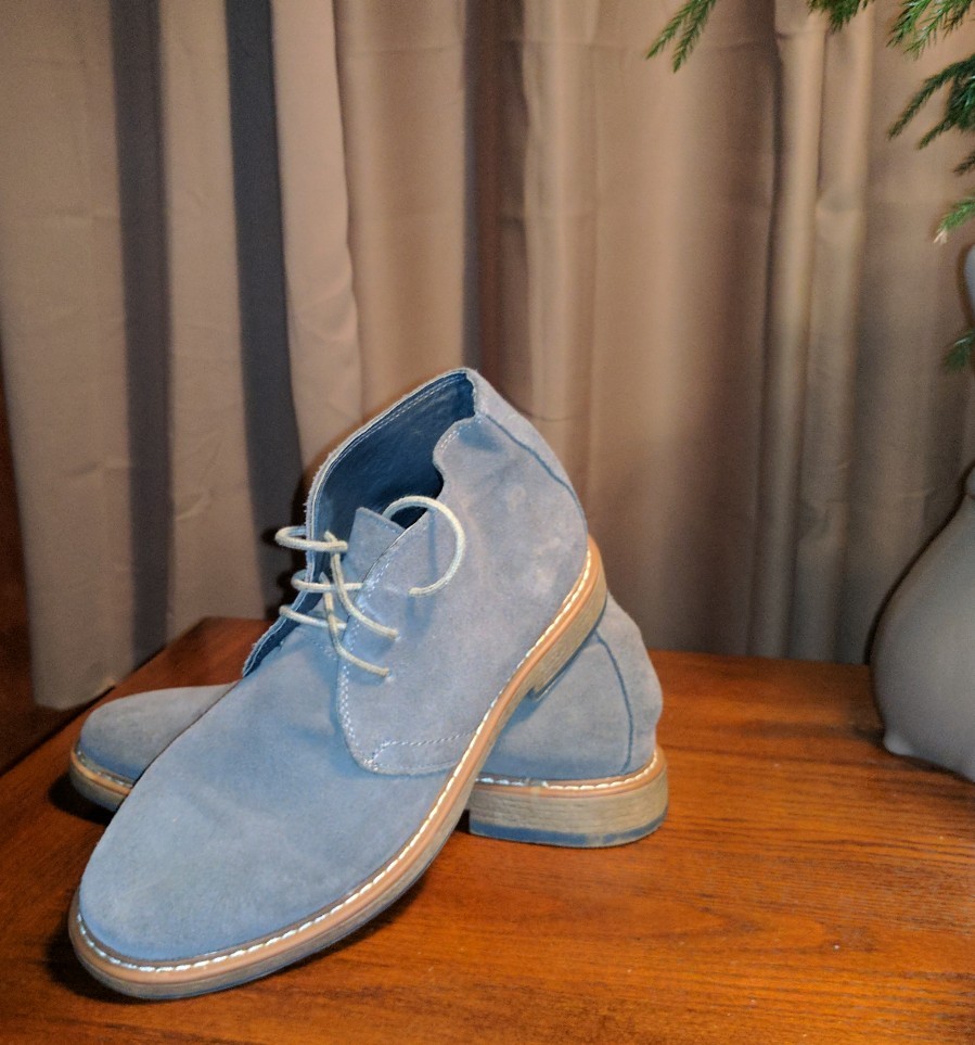 JOSEPH ABBOUD GRAY SUEDE DESERT BOOTS CHUKKA 8.5 M HIPSTER  display picture 1