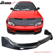 Fits 92-95 Honda Civic JDM JUN Style Front Bumper Lip Spoiler Unpainted PU