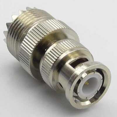 BNC Male Plug to SO239 UHF Female Socket RF Adaptor - Interseries PL259 UK