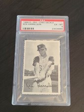 Ken Harrelson 1969 O Pee Chee Deckle OPC baseball card PSA 6