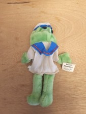 Vintage Frog Huggable Hand Puppet Squeaker Tongue, Sailor NWT