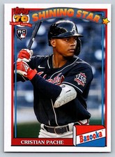 2021 Topps Archives #91BZ-11 Cristian Pache RC 1991 Topps Bazooka Shining Stars