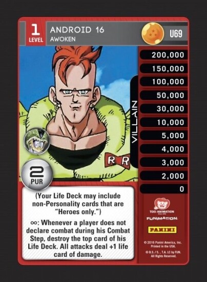 1x  Android 16, Awoken - U69 - Pack Foil Near Mint Perfection