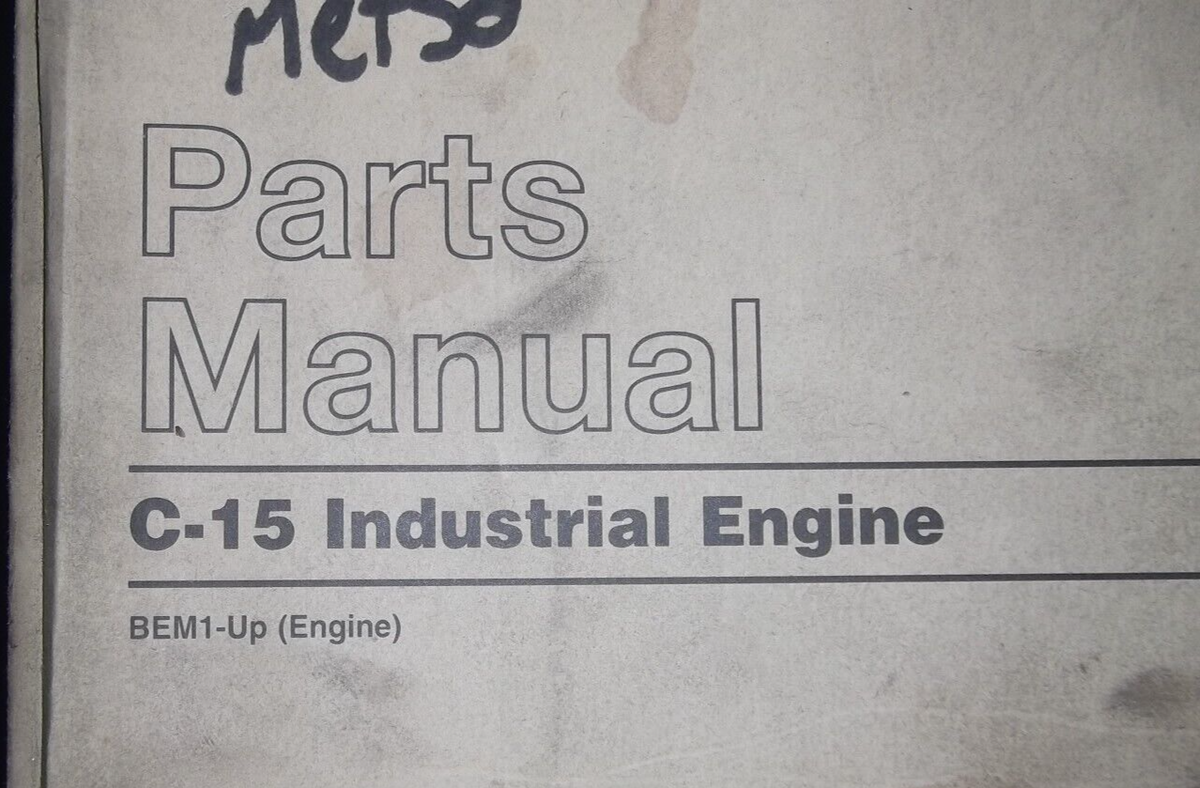 CAT CATERPILLAR C15 INDUSTRIAL ENGINE PARTS MANUAL BOOK S/N