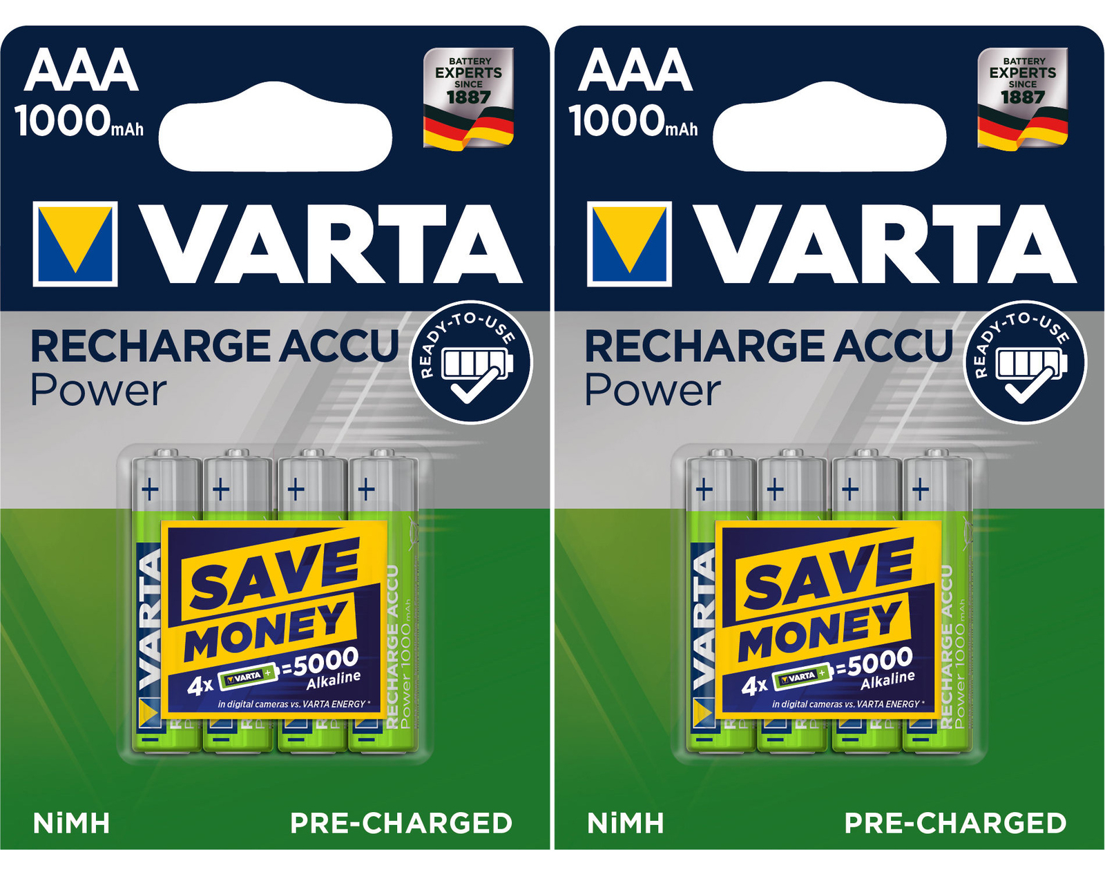 BATTERIE MINISTILO 1,5V RICARICABILE 1000mAh - VARTA -tipo AAA - Foto 6