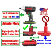Adapter Upgrade for Older Craftsman 19.2v C3 Tools To NEW 20v V-20 Style Battery