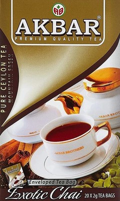 Akbar Exotic Chai Mountain Fresh 20 Tea Bags Free Shipping World Wide