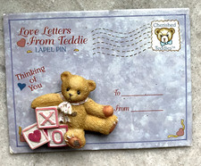 CHERISHED TEDDIES - LOVE LETTERS FROM TEDDIE LAPEL PIN - XO