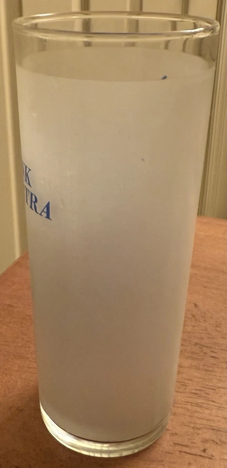 "Vidrio vintage Frank Sinatra blanco esmerilado de 6"" raro usado en excelente estado" Foto 4 de 4