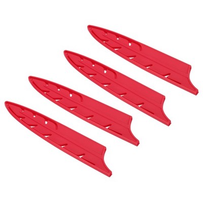 4 Stück ABS Sicherheitsmesserhülsen Für 8'' Chef Knife Rot