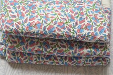 Hand Block Floral Print 100 Cotton 5 Yard Fabric NO TARRIF CHARGES 100 ZK 170