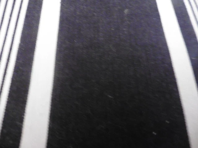 ANCIENNE HOUSSE TOILE A MATELAS COTON BLEU MARINE X BLANC 130X200 CM - Photo 3/4