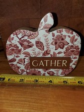 "Gather" Wood Pumpkin Shelf Sitter