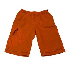Polo Sport Ralph Lauren Orange Nylon Mesh Lined Shorts Mens Medium Vintage