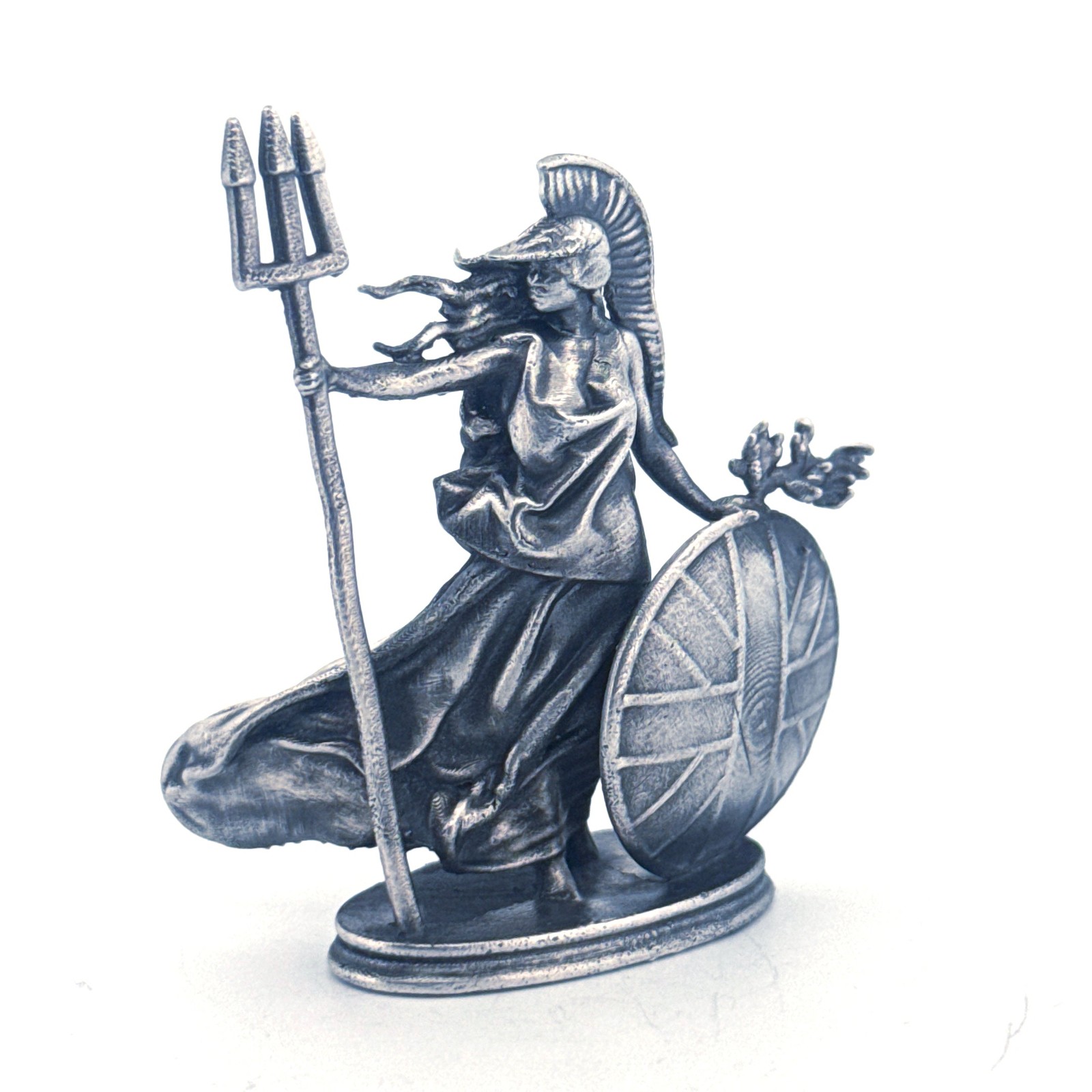 3 oz Gold Spartan 999+ Pure Silver Britannia Statue – Luxury Collectible Gift