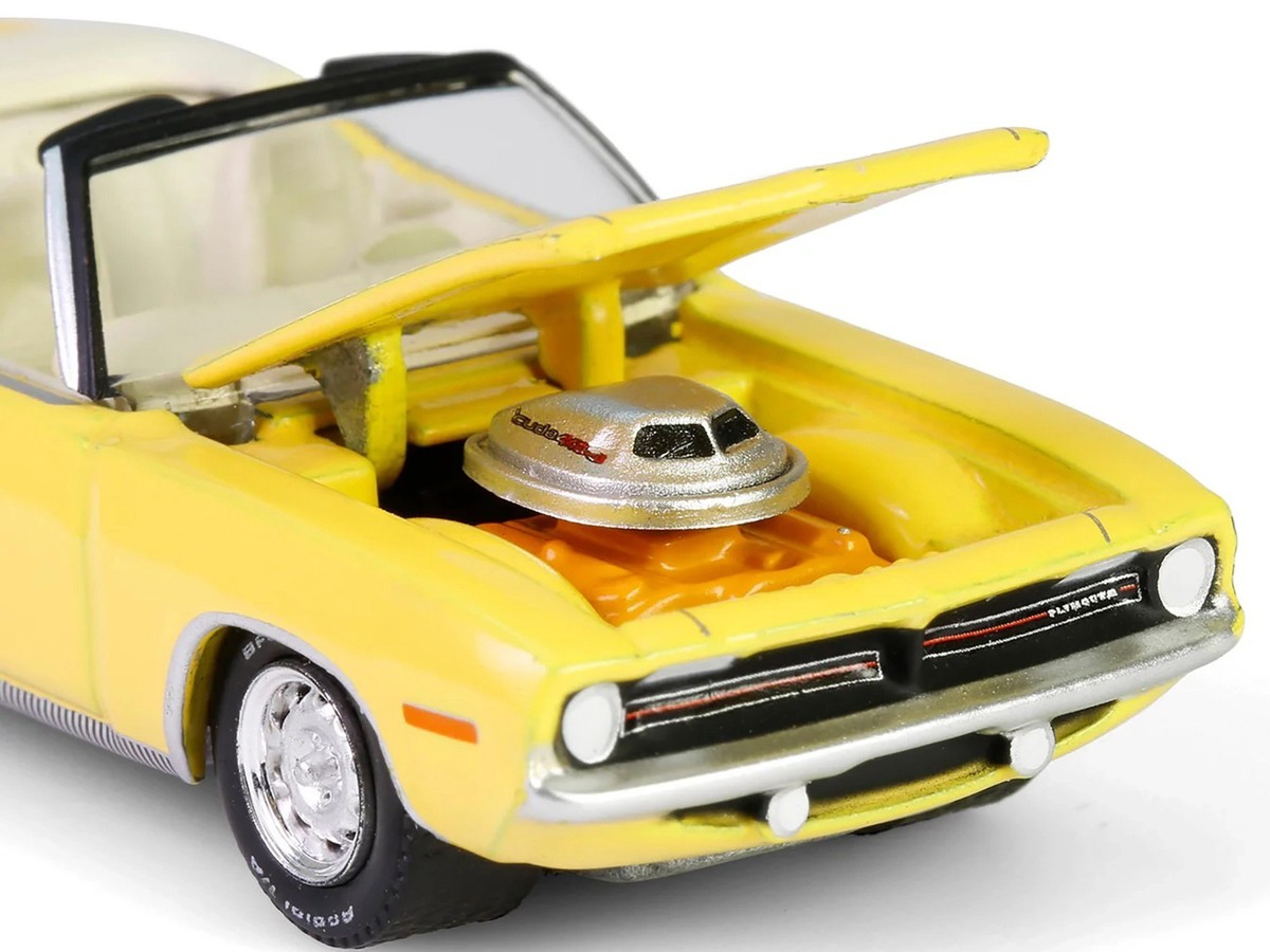1970 PLYMOUTH 'CUDA CONVERTIBLE YELLOW 1/64 DIECAST MODEL BY