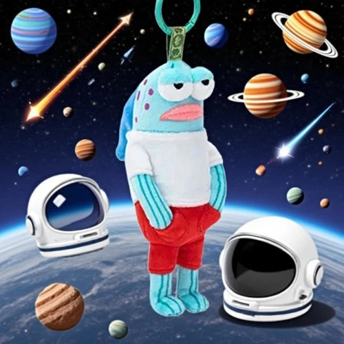Bikini Bottom Buddies Serie Blindbox-Plüschtier-Schlüsselanhänger Plüschtier Neu - Bild 9 von 13