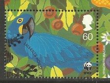 GB 2011 QE2 60p Amazon Wildlife Hyacinth Macaw Ex Fdc M/S 3172 ( D1301 )