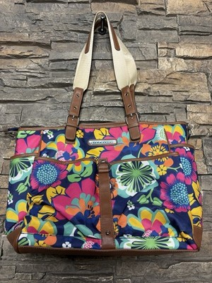 Lily Bloom Large Floral Tote Shopper Bag Multi Compartment Travel Diaper Bag