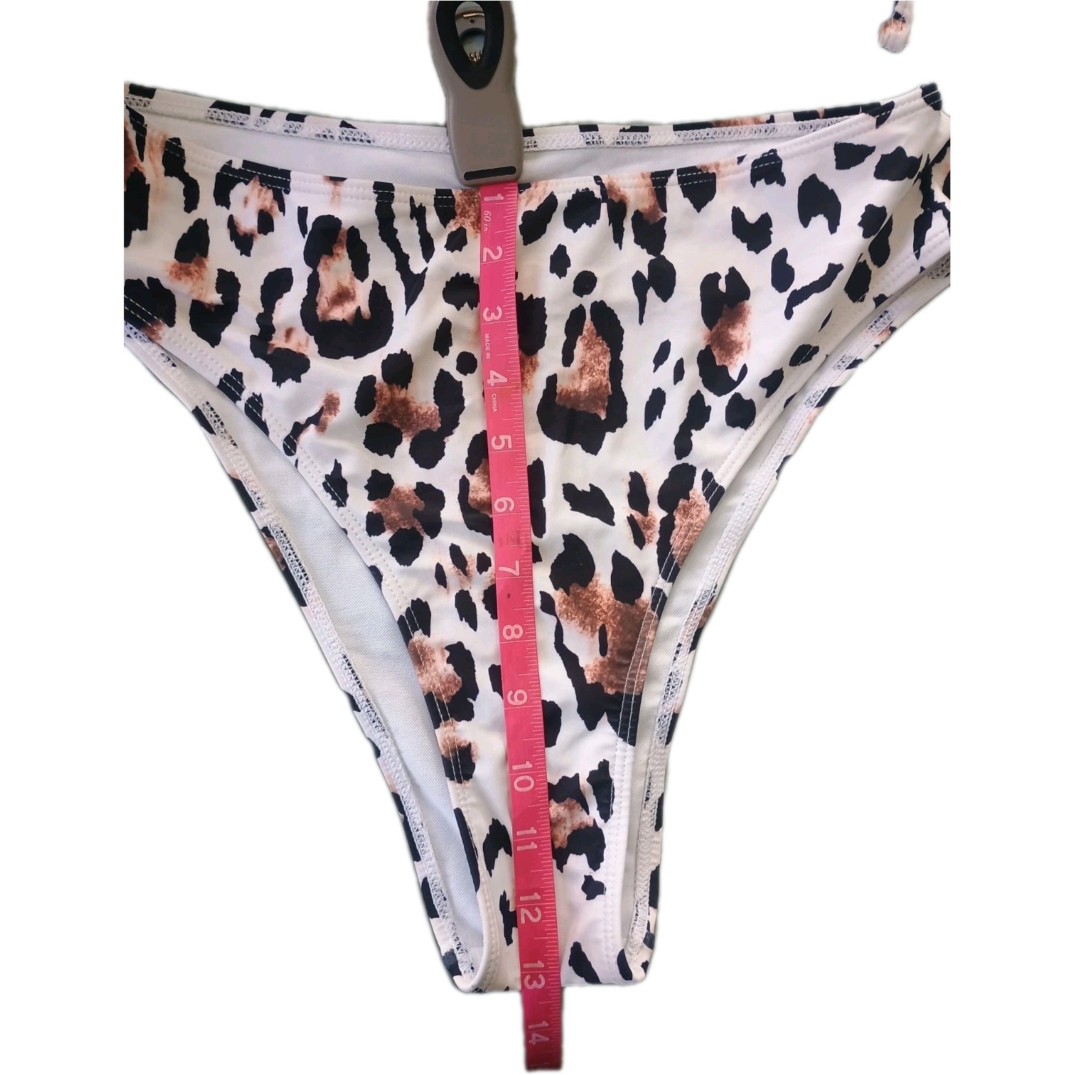 Triangle String Bikini Leopard High Waist XL Chee… - image 4