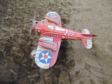 Marx toys US Army Fighter 712 airplane wind-up tin litho vintage toy