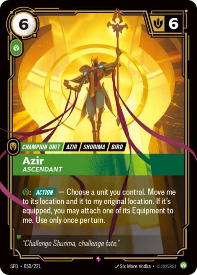 3X-Azir - Ascendant - 050/221 - Rare - Foil-Riftbound Spiritforged ...
