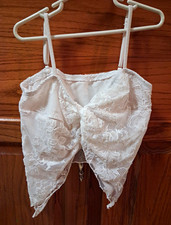 SHEIN Women&rsquo;s White Floral Lace Camisole Top, Adjustable Straps, Size M