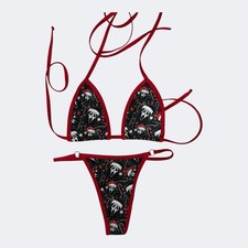 Microkini Bikini Exotic Dancewear Stripper Rave Christmas Horror