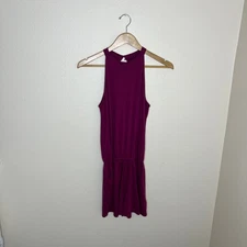 Meroketty Wine Elastic Waist Short Romper Small 