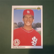 Upper Deck 1990 Greg Mathews #678 St. Louis Cardinals Baseball Card