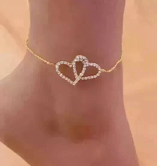 1.50Ct Round Cut Lab Created Diamond Women's Anklets 14K Yellow Gold Plated - Image 2 of 4