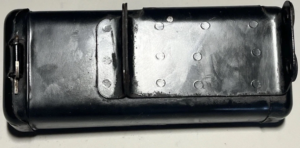 Honda CB360E 1974 74-76 OEM debajo del asiento caja de herramientas almacenamiento metal soporte manual Foto 2 de 4