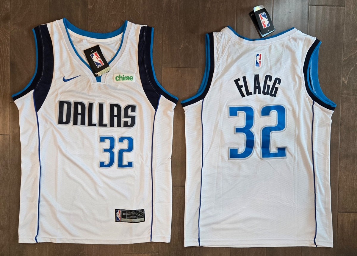 Dallas Mavericks #32 Cooper Flagg Stitched White Fast Break Assoc
