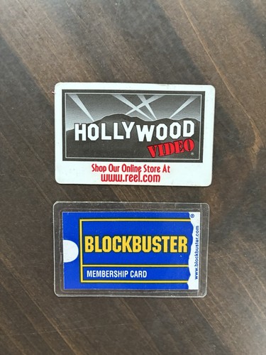 Vintage Hollywood Video And Blockbuster Membership Card Lot 2 Cards ...