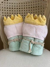 Pottery Barn Kids Mermaid Baby Beach Hooded Towels 2 NWOT OB