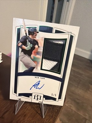 2025 Panini National Treasures AUSTIN WELLS Clutch Factor Patch Auto 5/5 Yankees