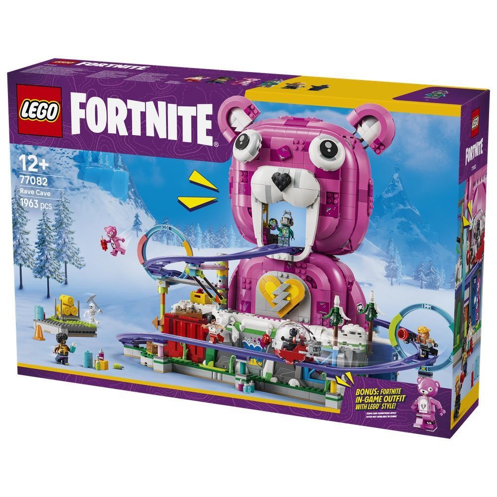LEGO Fortnite Rave Cave Building Set Rollercoaster & Minifigures 77082