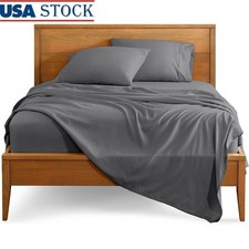 Ultra Soft Microfiber 4 Piece Queen Sheet Set All Around Elastic Easy Care New