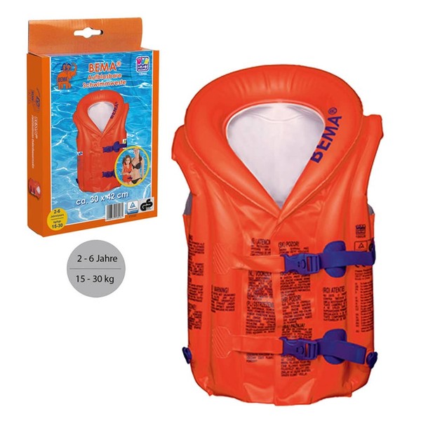 Bema Aufblasbare Schwimmweste Schwimmlernhilfe Schwimmhilfe SchwimmflüGel-image