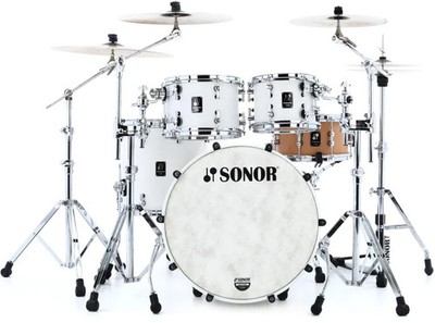 Sonor Momentum Beech 4-piece Shell Pack - Satin Pure White