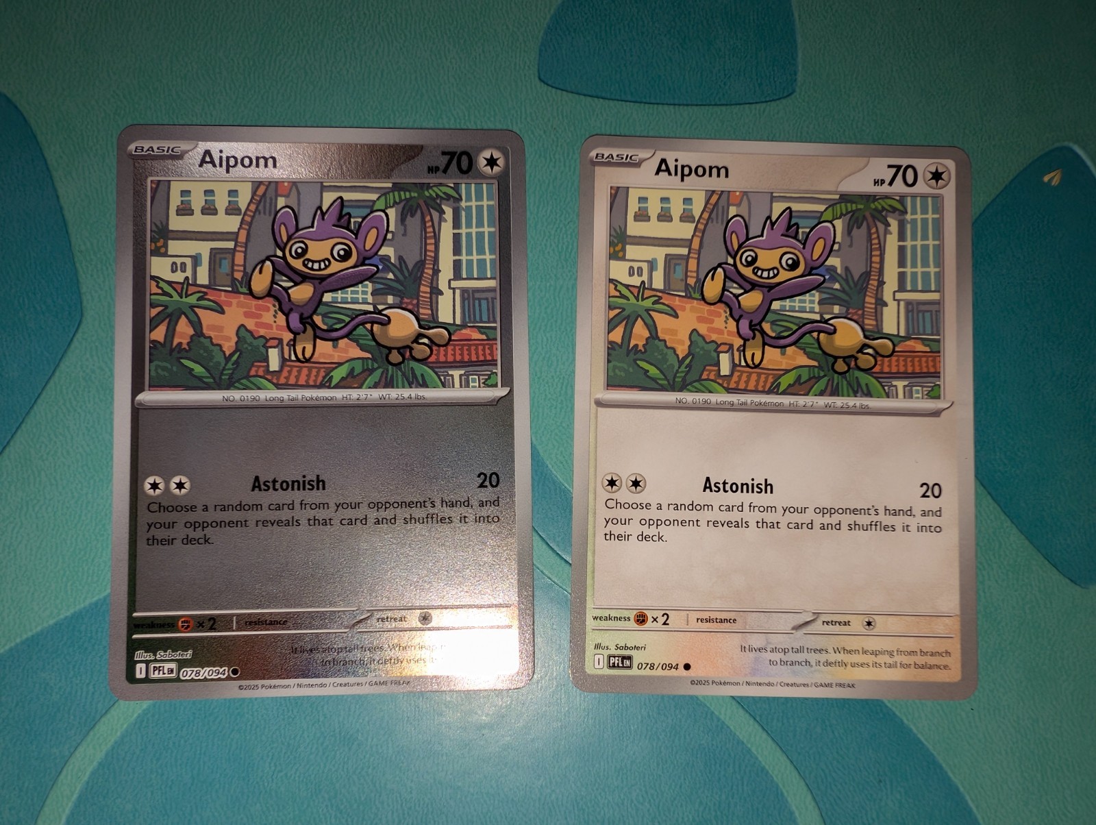 Aipom 78/94 - Reverse Holo - Phantasmal Flames Plus non holo- Near Mint