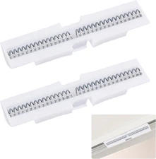 2 Pcs Bi-Fold Door Slide Guide, White ABS Top Mount Closet Door Track Protectors