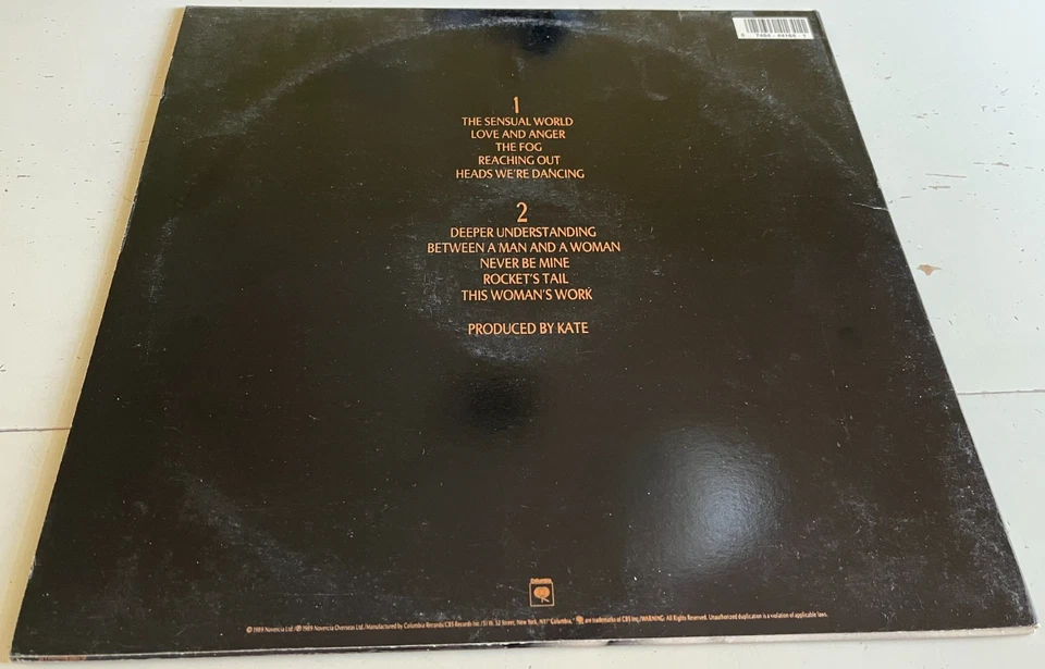 KATE BUSH THE SENSUAL WORLD LP 1989 COLUMBIA VG+ - Image 2 of 4