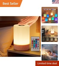 Night Light, Touch Bedside Table Lamp, Remote Control Dimmable Desk Lamp with...