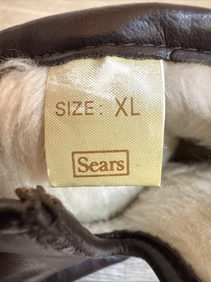 Luvas de condução vintage Sears masculinas marrons forradas tamanho XL costuradas conforto macio - Imagem 3 de 4