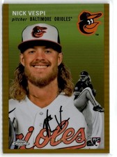 2023 Topps Chrome Platinum Anniversary Gold Refractor Nick Vespi /50 #91 RC