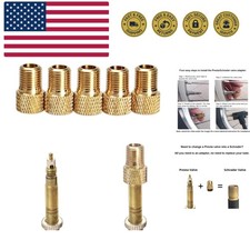 Presta to Schrader Valve Adapter for Bike, Inflate Presta Valve Tire with Air...