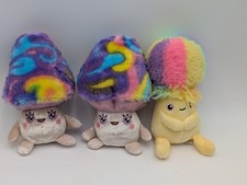 Living On The Veg Mushroom Plush Kellytoy Russ Lot of 3 Stuffed Animal Toy